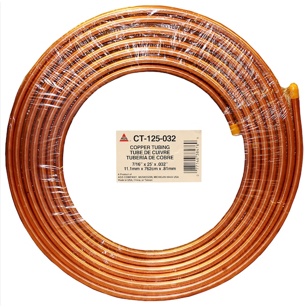 Coil, Copper, 7/16 x 25 x 032